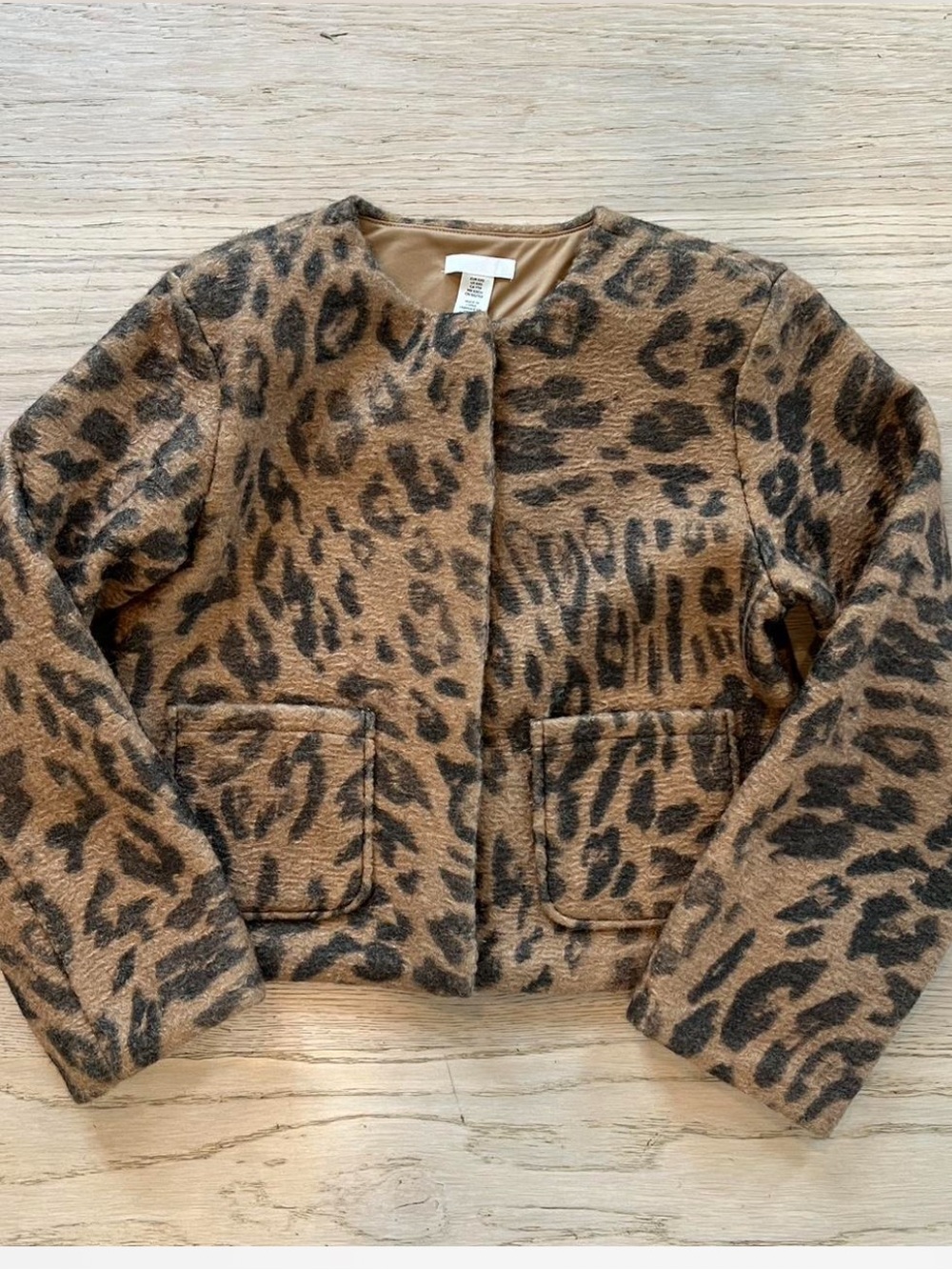H&M Leopard Print Fuzzy Jacket - Picture 2 of 3